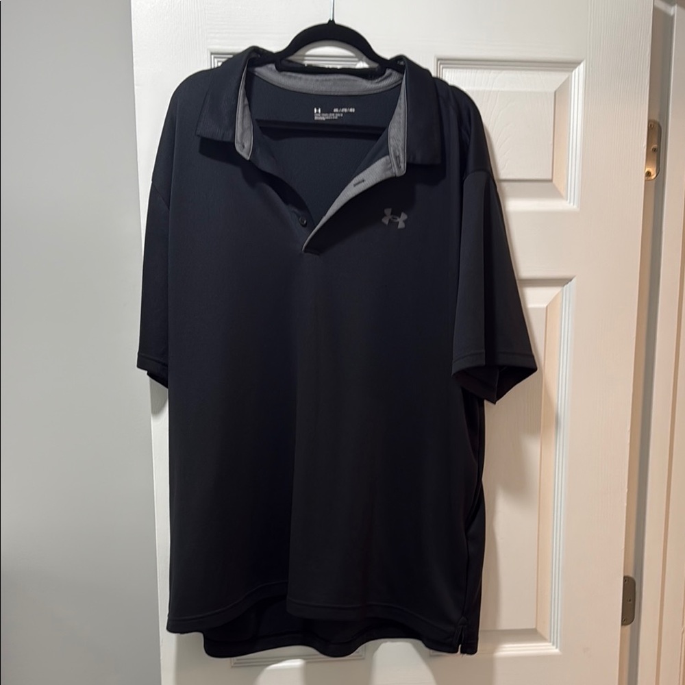 Under Armour Black Polo Shirt Classic Athletic Style